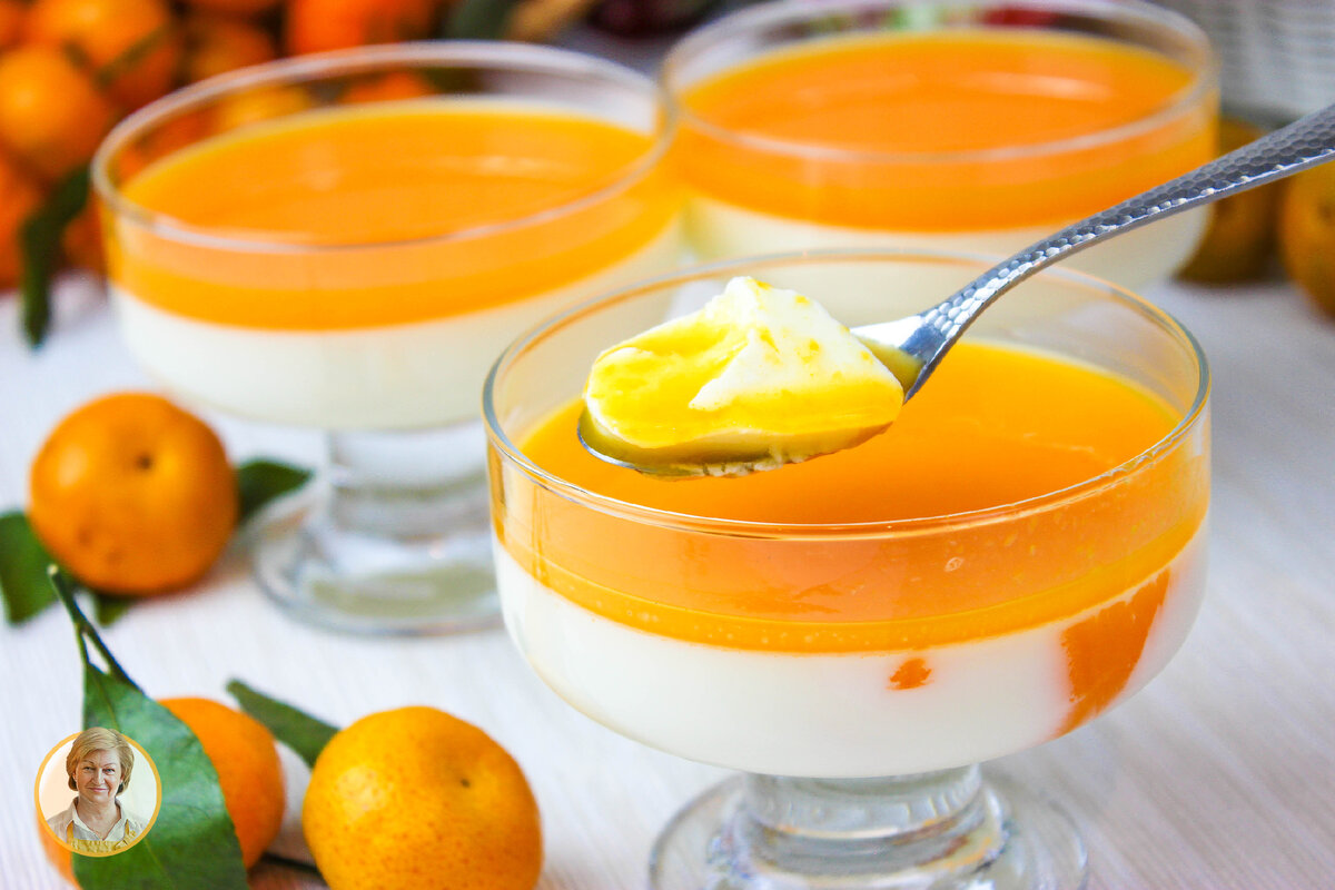 Нежная панна-котта с мандариновым соусом
