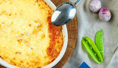 Необычная трехцветная запеканка: легкое решение для ужина