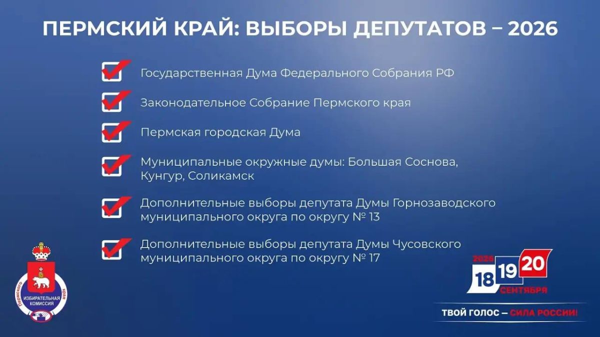 В этом году в Пермском крае состоятся масштабные выборы