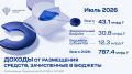 Доходы федерального бюджета от размещения средства в июле