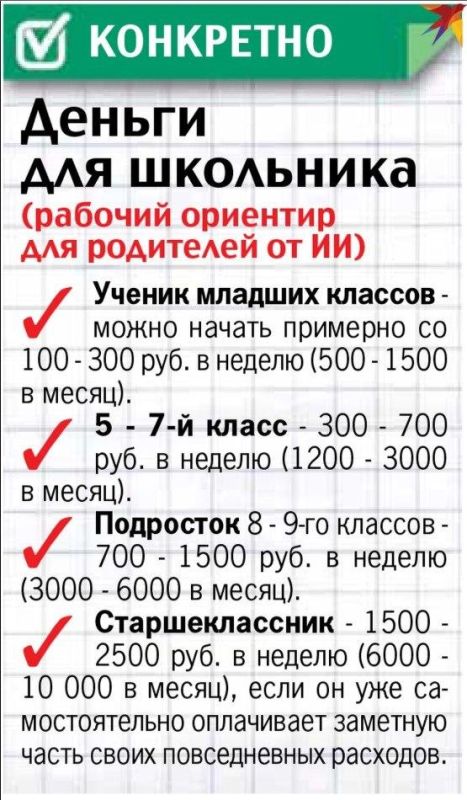 Нужно ли платить школьникам деньги за оценки и от чего зависит сумма на личные расходы Нужно ли платить школьникам деньги за оценки и от чего зависит сумма на личные расходы