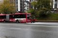 В Перми на Южной дамбе во время движения загорелся автобус № 14