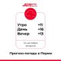Пермяки, с добрым утром!. Делимся прогнозом погоды на сегодняшний день