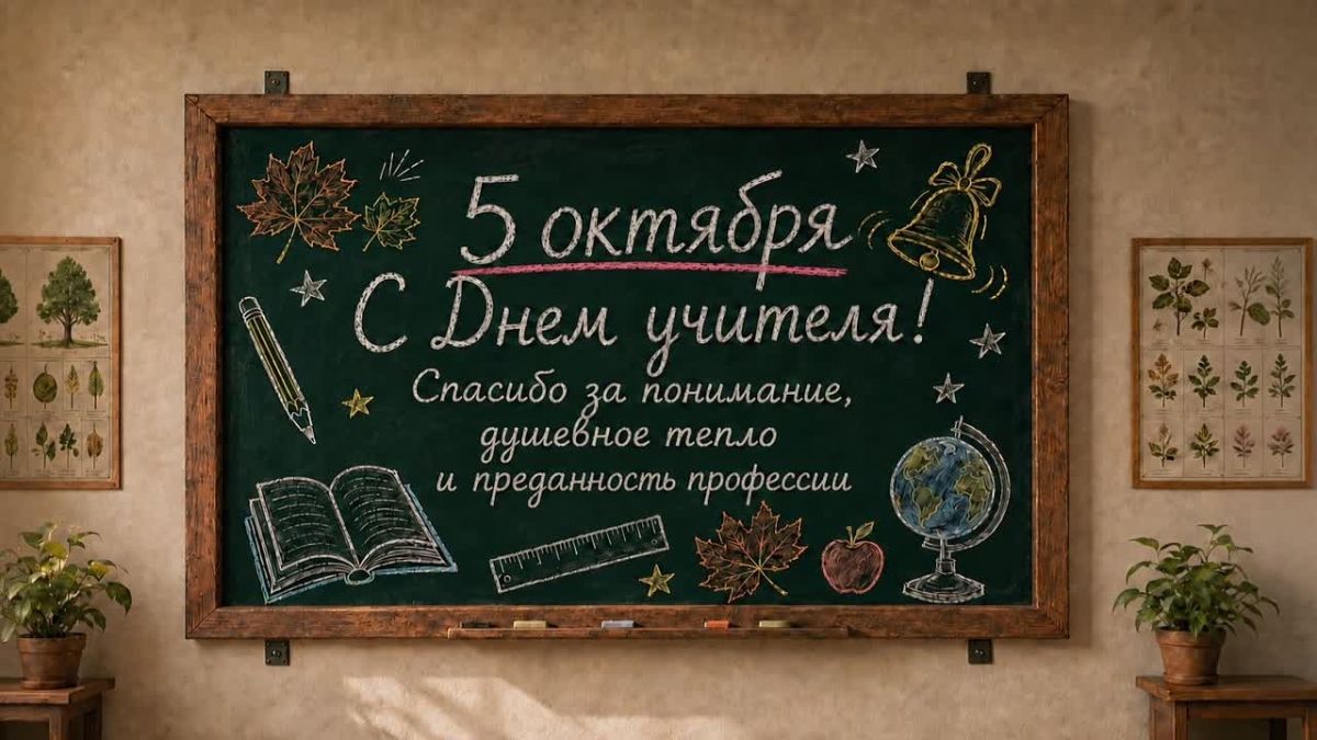 С Днем учителя!. Сегодня мы говорим спасибо педагогам, которые каждый день помогают детям открывать новое, верить в свои силы, находить интерес к знаниям и развивать свои таланты