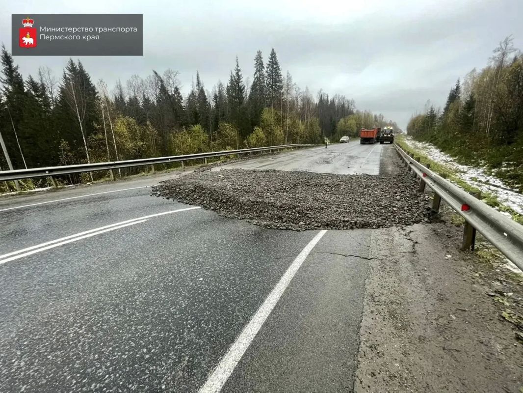 Провал на трассе Полазна — Чусовой полностью засыпали