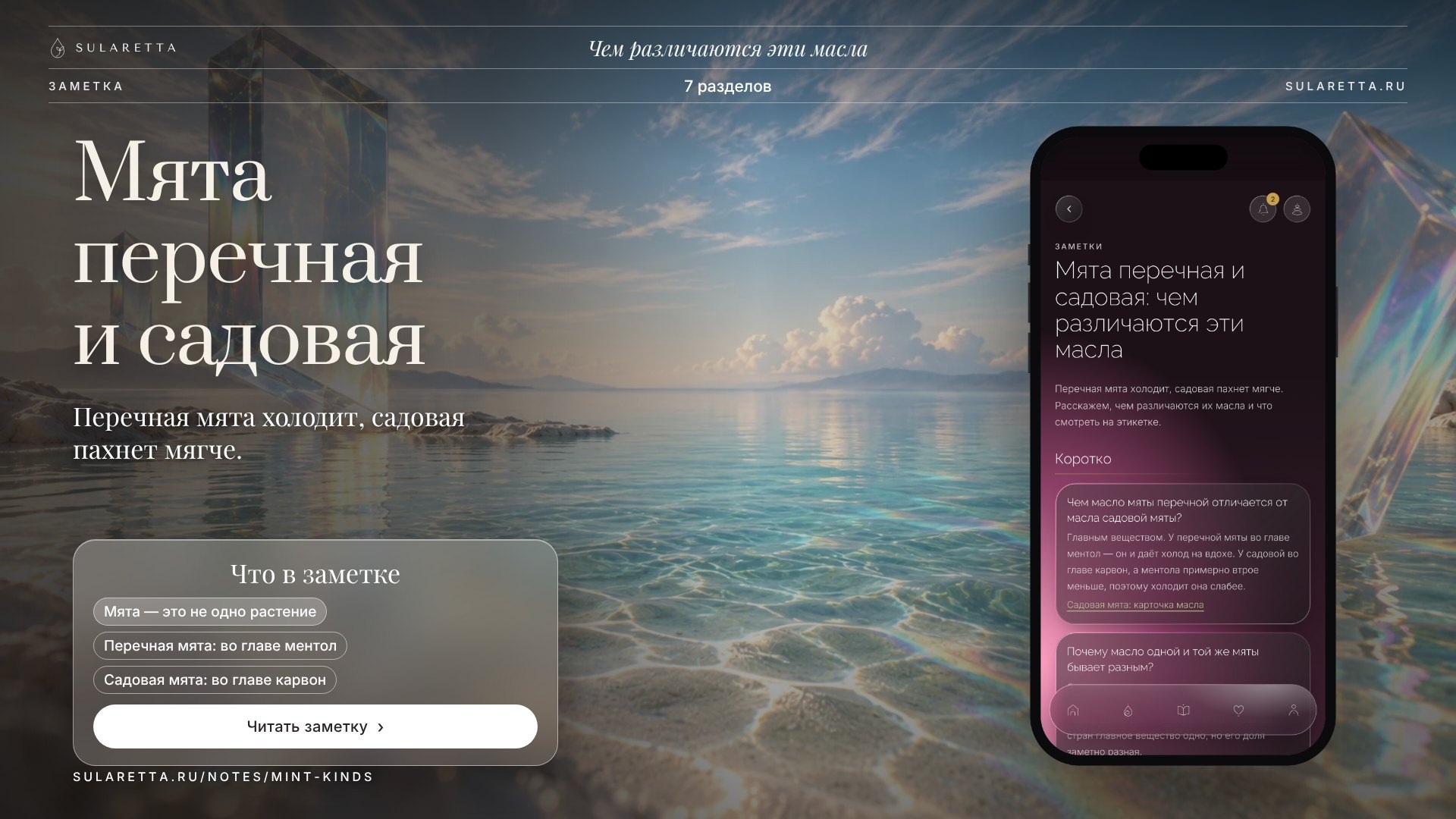 Перечная или садовая: почему масла мяты пахнут и холодят по-разному